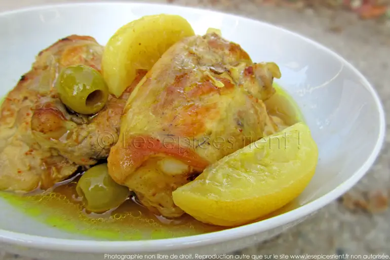 Cuisine Marocaine _ Tajine de poulet aux citrons confits