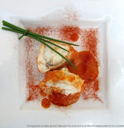 Filet de Lotte, compote de tomates aux saveurs douces et fumées du Pimentón
