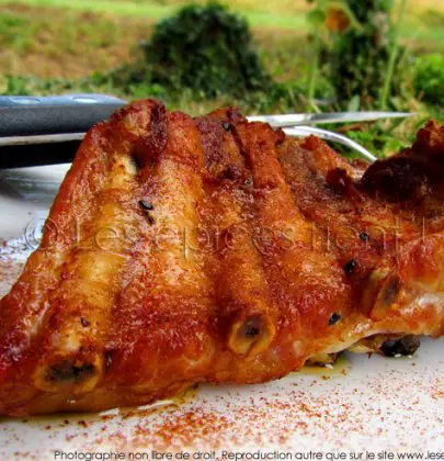 Travers de Porc dorés et moelleux au Barbecue, marinade sans huile