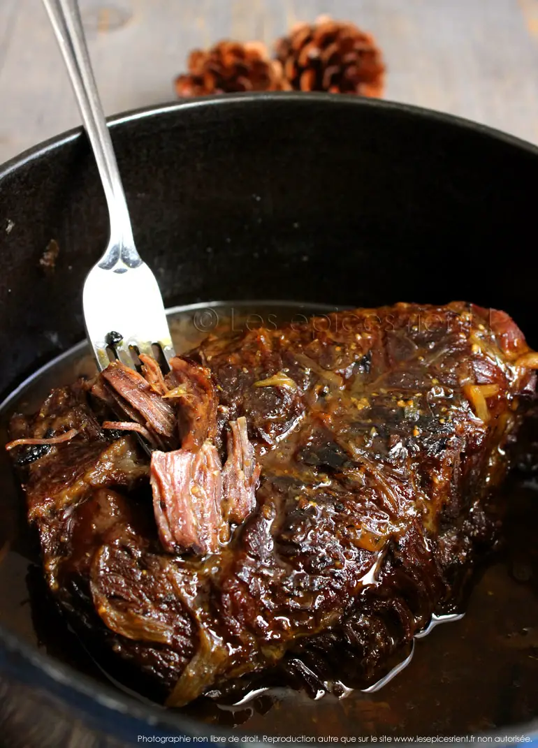 Rôti de paleron de boeuf en cocotte