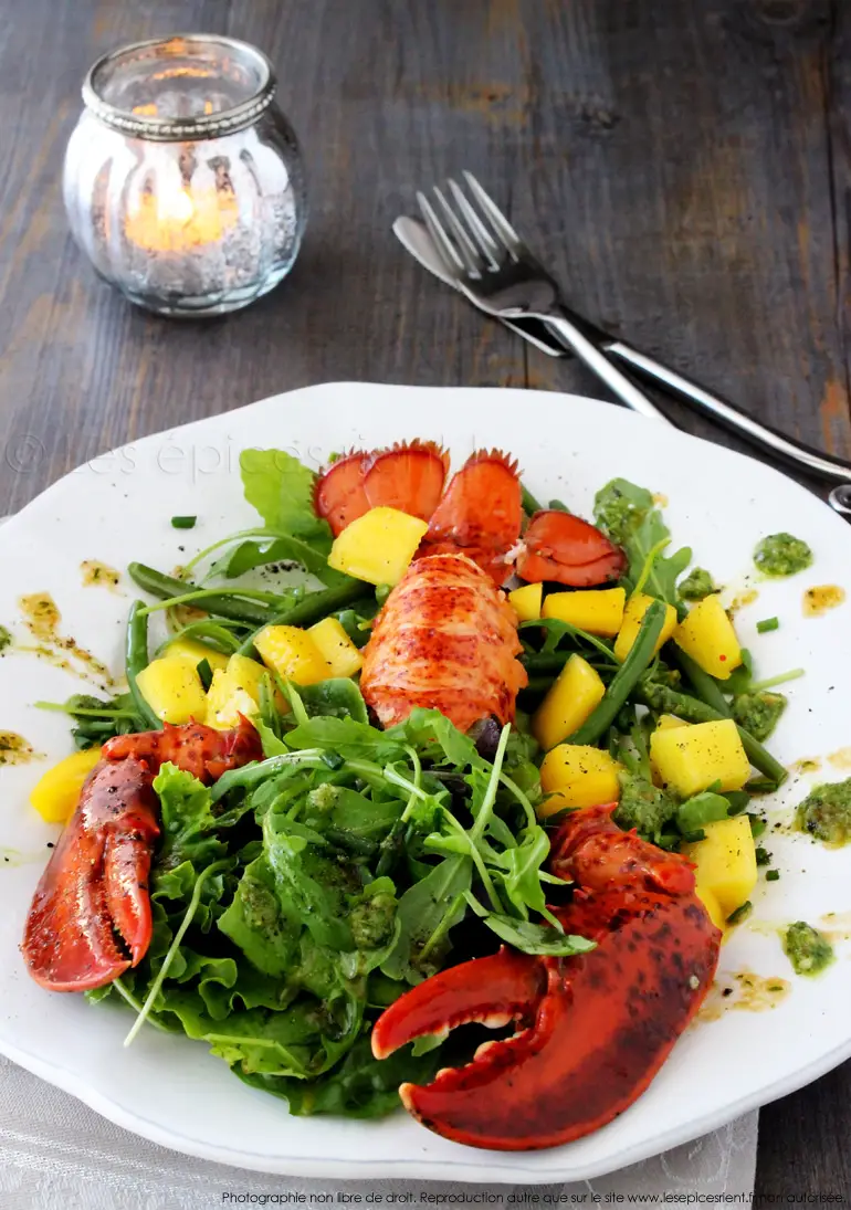 Salade Festive De Homard Et Sa Vinaigrette Aux Agrumes Les